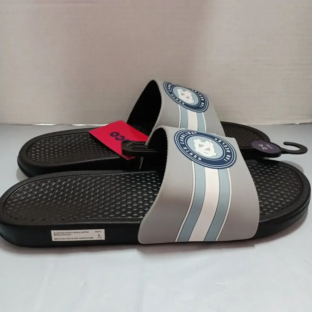 North Carolina Tar Heels FOCO Stripe Raised Slides Sandals Men’s US‎ M 11-12